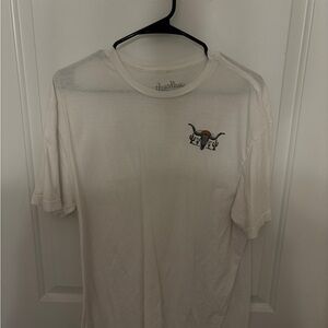 Threadless White Tee with Bull Design